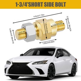 HQRNYP 2PCS Side Post Battery Terminal Adapter, Side to Top Post Battery Adapter, 3/8"-16 Brass Terminal Stud Bolt, Universal Car Accessories Extender Adapter Set Compatible with GM Post