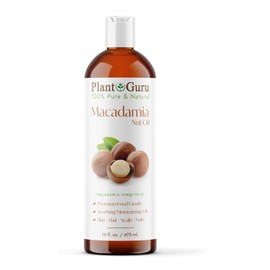 Macadamia Nut Oil 16 oz. Virgin, Unrefined Cold Pressed 100% Pure Natural - Skin, Body And Face. Great for Psoriasis & More!
