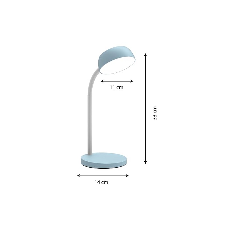 Unilux Tamy LED Desk Light Light Blue Flexible Flexible Arm