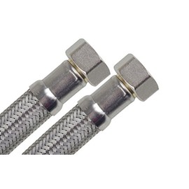 SFX® Flexible Hose 150 cm Reinforced Hose - 3/8 Inch Nut x 1/2 Inch Nut Connection Hose Extension Hose Drinking Water Hose Connection Hose 1500 mm