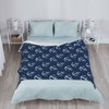 Duduho Nautical Anchor Navy Blue Bed Blanket Ultra Soft Throw