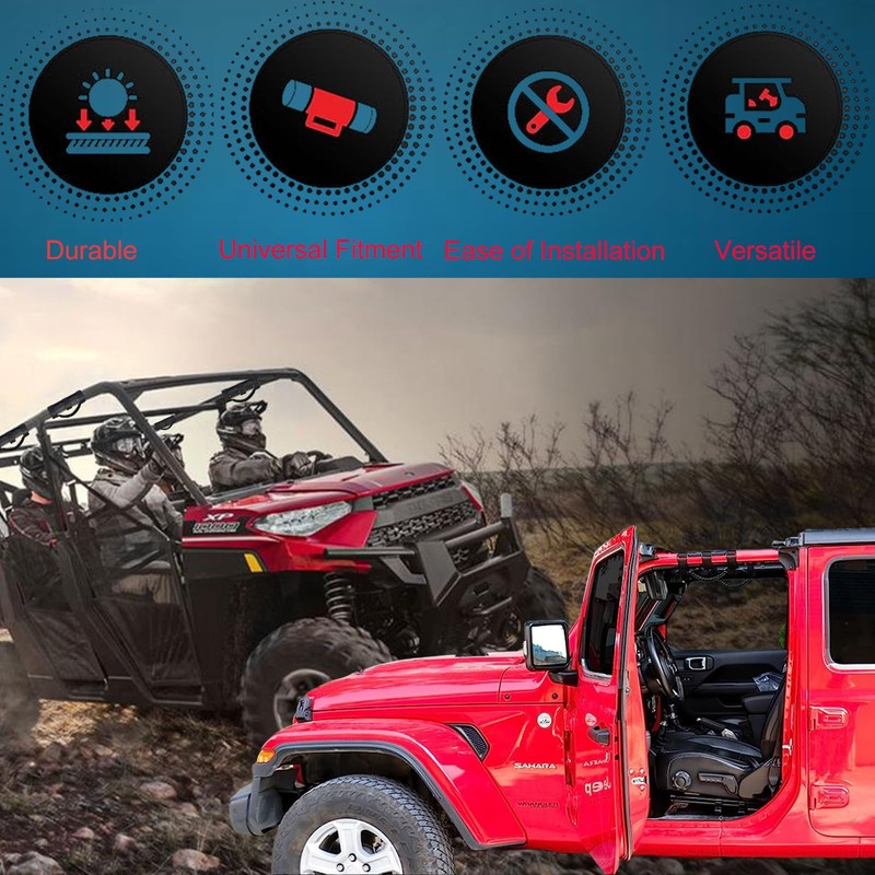 Endollars Roll Bar Grab Handles Paracord Hand Grips Accessories for