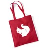 huuraa Jute Bag Squirrel Silhouette Gift Bag 10 Litre Cotton Squirrel Present, Classic red