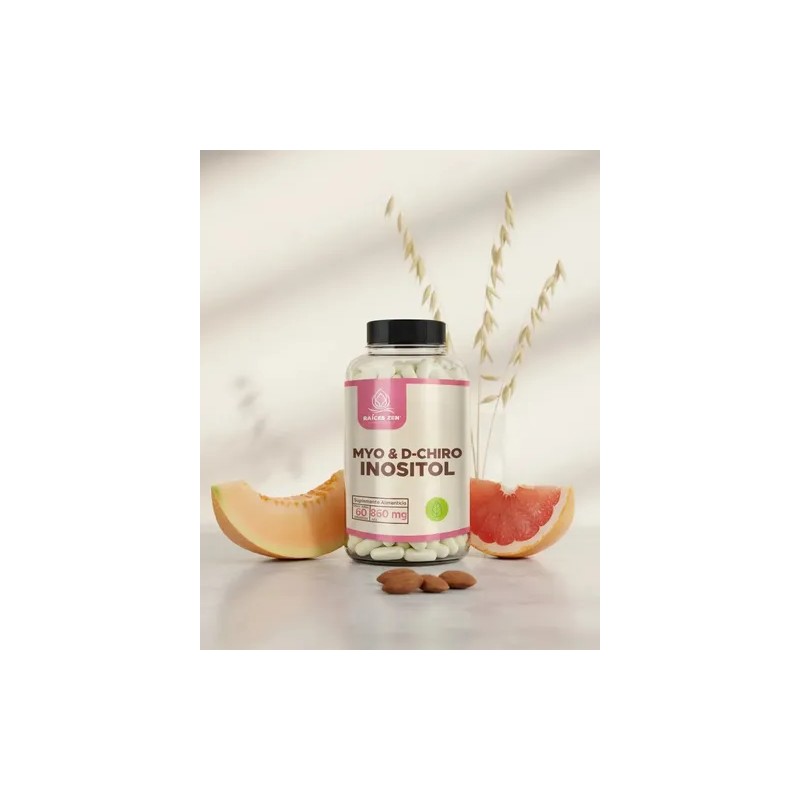 Myo D-chiro Inositol Raíces Zen Premium Fórmula 40:1 60 Cáps