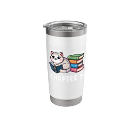Ignoring You I’m Just On Chapter 5 Book Lover Cat Humor Cool Stainless Steel Insulated Tumbler