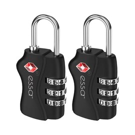 TSA Approved Luggage Locks 2 Pack – 3 Digit Combination Travel Padlocks, Heavy Duty and Secure, Easy Set Suitcase Locks for Backpacks, Gym and Lockers