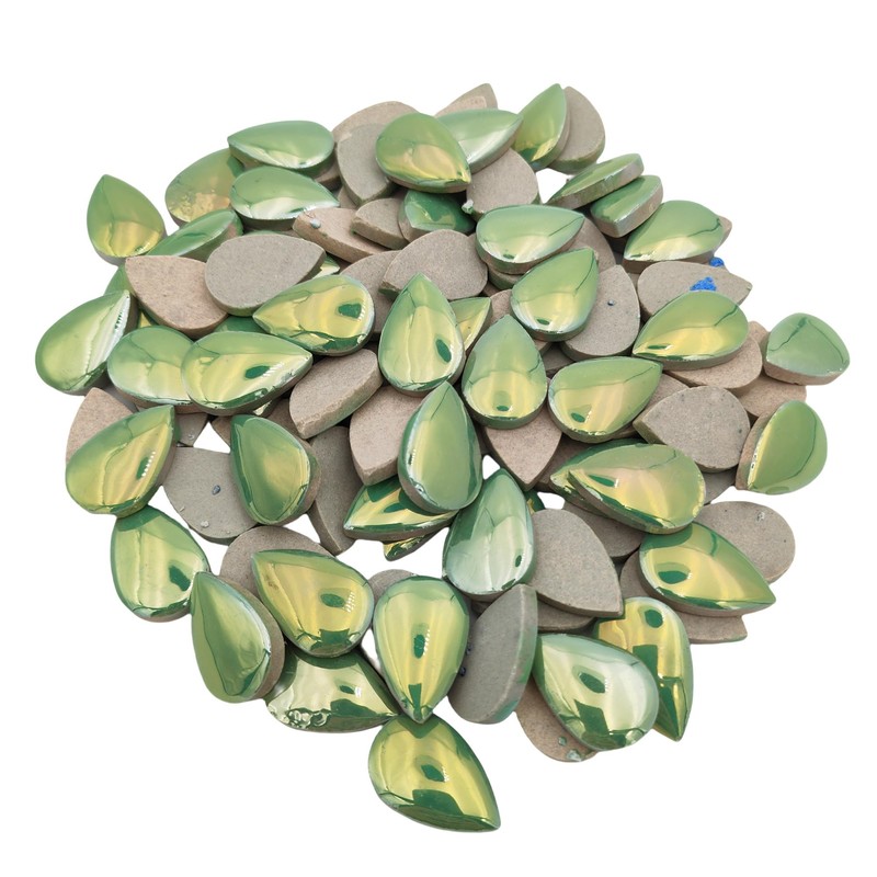 105 Pieces 28mm x 18mm Ceramic Raindrop Mosaic Tiles, 500g