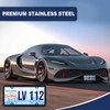 QUANQIUFEI 2 Pack Black License Plate Frames, Stainless Steel License