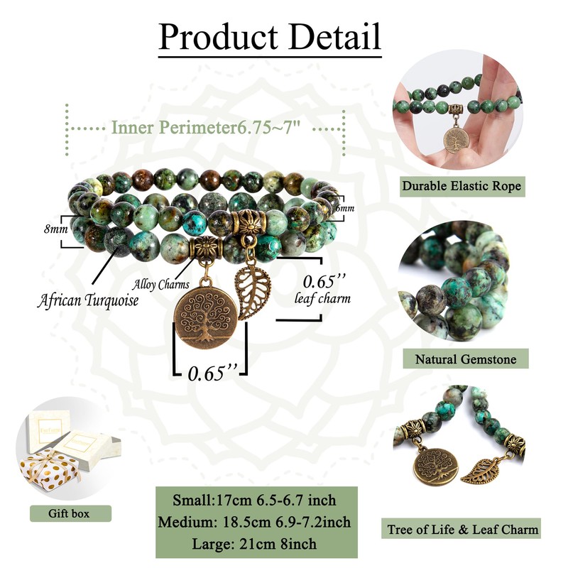 Farfume Chakra Gemstone Bracelet, Real Stones, for Women, Size 21