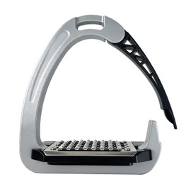 THREE ARCHERS Side Opening Safety Stirrups for Adults,4.7”Anti-Slip Grated Tread Breakaway Stirrups,1 Pair Lightweight English Riding Stirrups for Equestrian Beginner Trail