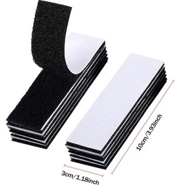 Rowwait 25 Pack Industrial Strength Sticky Pads Heavy Duty, No More Nails Picture Hanging Strips,Extra Strong Double Sided Sticky Pads for Walls,Floor, Plastics, Glasses, Metals (3x10cm, black)