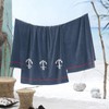 Seahorse Beach Towel Cotton Larboard Navy 100 x 180 cm