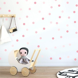 My Nametags® Pink Dots Wall Stickers | Peel-and-Stick, Removable & Repositionable Wall Decals | Room Decor for Kids' Bedroom, Nursery, Playroom