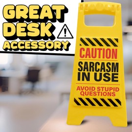 Boxer Gifts Sarcasm in Use Novelty Desk Sign - Funny Office Gift for Work Colleague Secret Santa - Fun Desk Accessories