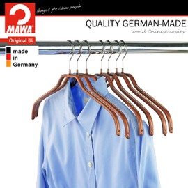 MAWA by Reston Lloyd Silhouette Series Non-Slip Coated Steel Clothes Hanger for Shirts and Dresses, Style 41/F, Copper