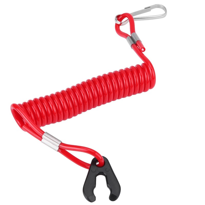 Outboard Engine Ignition Emergency Kill Stop Switch Key Lanyard Rope