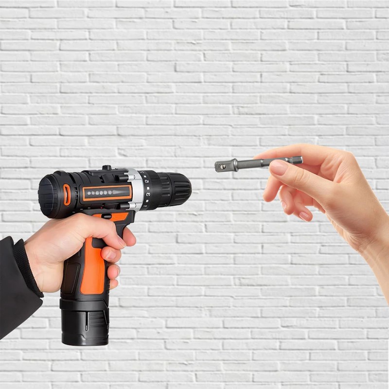 INCAUCA 6 Pack 1/4 Socket Adapter, Drill Bit Adapter, Hex