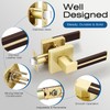 EHOMEWARE 1 Pack Gold Door Lever with Bronze Leather Handle,