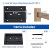 Muzata 12Pcs Deck Railing Brackets Connectors Rail Support Kit for