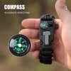 2 Pack Adjustable Paracord Bracelets Kit Ourtdoor Survival Bracelets Gift