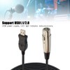 Microphone Link Adapter Cord XLR Female to USB MIC Link