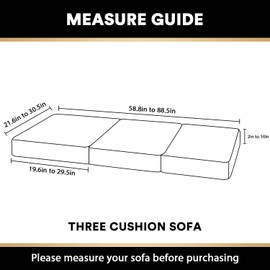 Fundas de cojín de terciopelo elástico para cojines individuales, fundas de cojín de sofá, fundas de cojín de asiento, fundas de cojín más gruesas con borde elástico de hasta 10 pulgadas de grosor (3 piezas, borgoña)