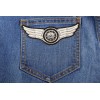 Ivamis Winged Wheel Small Iron on Biker Patch- 5x2 inch