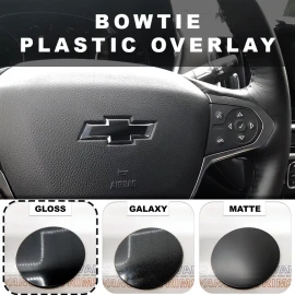 Advanced Trims Gloss Black Steering Wheel Bowtie Overlay Chevy Trax 2015-2025 NOT VINYL