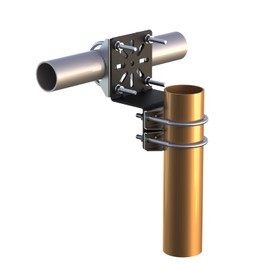 Aimeboost Antenna Mount Anti Vibration Weather-Resistant Heavy Duty Antenna Mast Bracket [ Without The Pole ] for Outdoor Home Antenna Pole Mount Kits + 5 Stainless Steel Screws