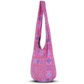 YOUR COZY Bags for Women Boho Purses Cotton Bag For Unisex (Tribe_Pink)