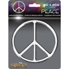 Cruiser Accessories 83063 3D-Cals Peace Raised Adhesive Decal, Chrome