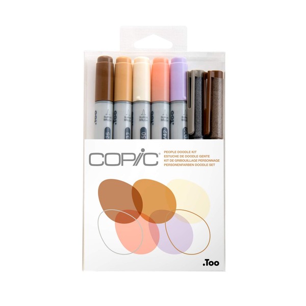 COPIC Doodle Art Markers, 7-Pieces, People, 7 Count