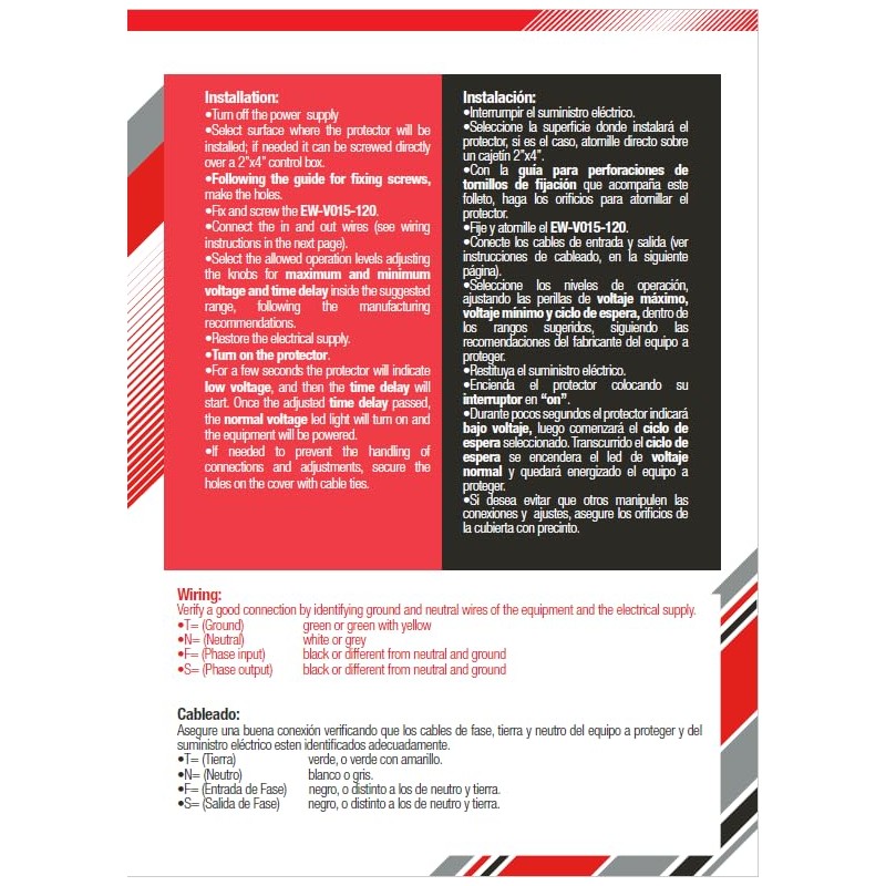 Voltage Surge Protector for AIR Conditioner Inverter 115V – 50/60Hz