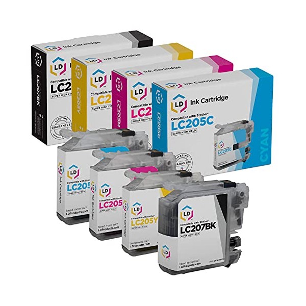 LD Compatible Ink Cartridge Replacement for Brother LC207 & LC205