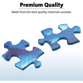 WESEN 1000 Piece Jigsaw Puzzles for Adult, Cool Wolf Castle Jigsaw Puzzle Adult 1000, Animal Wolfsburg 1000 Piece Jigsaws Adult, Brain Challenge Puzzle Toy Game, Larger 1000 Piece Jigsaw Puzzle Kids