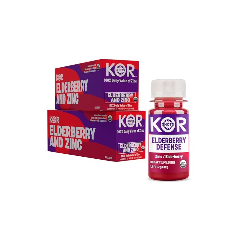 Kor Shot Elderberry and Zinc Shot - 24 Pack x