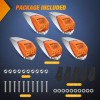 Nilight 5PCS 17LED Amber Cab Roof Marker Light