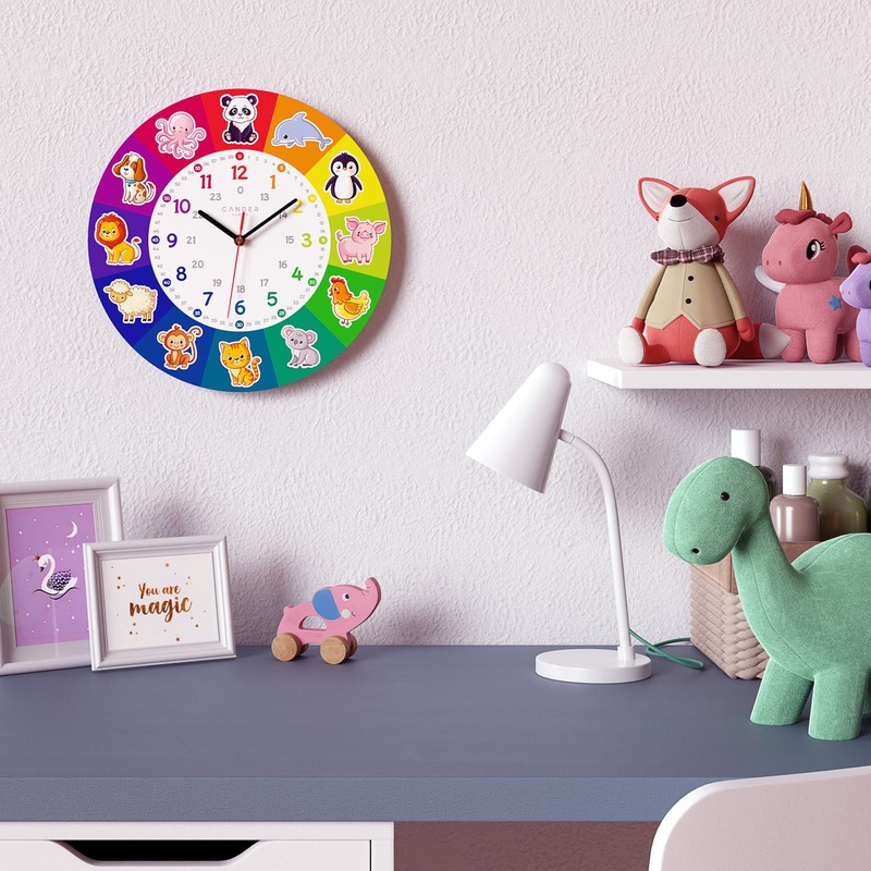 Cander Berlin MNU 7930 T Children's Wall Clock Silent 30.5
