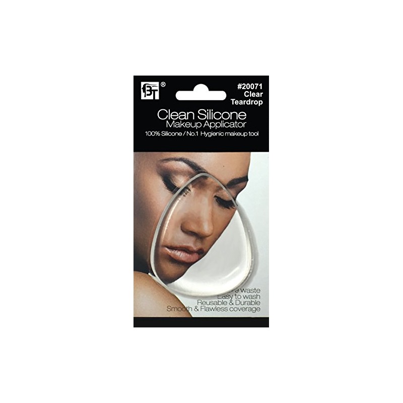 Clean Silicone Makeup Applicator (Clear/Teardrop)