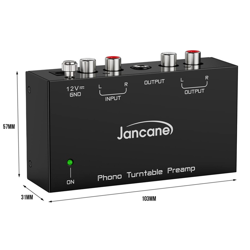 Jancane Phono Preamp for Turntable- Mini Electronic Audio Stereo Phonograph
