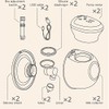 2 unidades – Extractor de leche sin dolor de 150