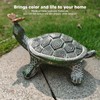 Turtle Butterfly Garden Statue Resin Fade Proof Weather Resistant Curious