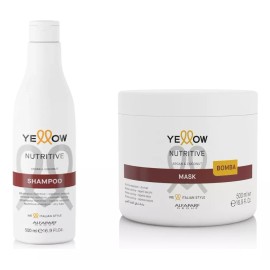 Alfaparf Yellow Nutritive Shampoo + Mascarilla Bomba Nutrirtiva