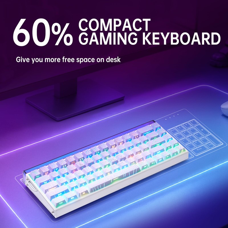x AULA HERO 68 HE 60% Gaming Keyboard Wired, Hall