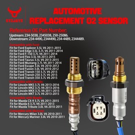 STZJAYE 4Pcs Oxygen O2 Sensor 234-5038 234-4490, Automotive Replacement 02 Sensors Compatible with Ford/Explorer F150/Mustang/Edge/Escape/Flex/Fusion/Taurus MKZ MKX MKT MKS/Tribute 2010-2016