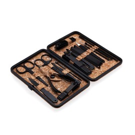 Aba Group Nail Scissors Set 18 Tools - Manicure Set - for Face, Feet, Hands - Pedicure Set - Cosmetic Accessories - Nail Scissors Set - Make Your Own Nails - Nail Set in Case Cork