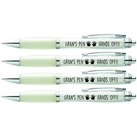 Gran's Pen Hands Off ® 4 x Printed PENS for Gran