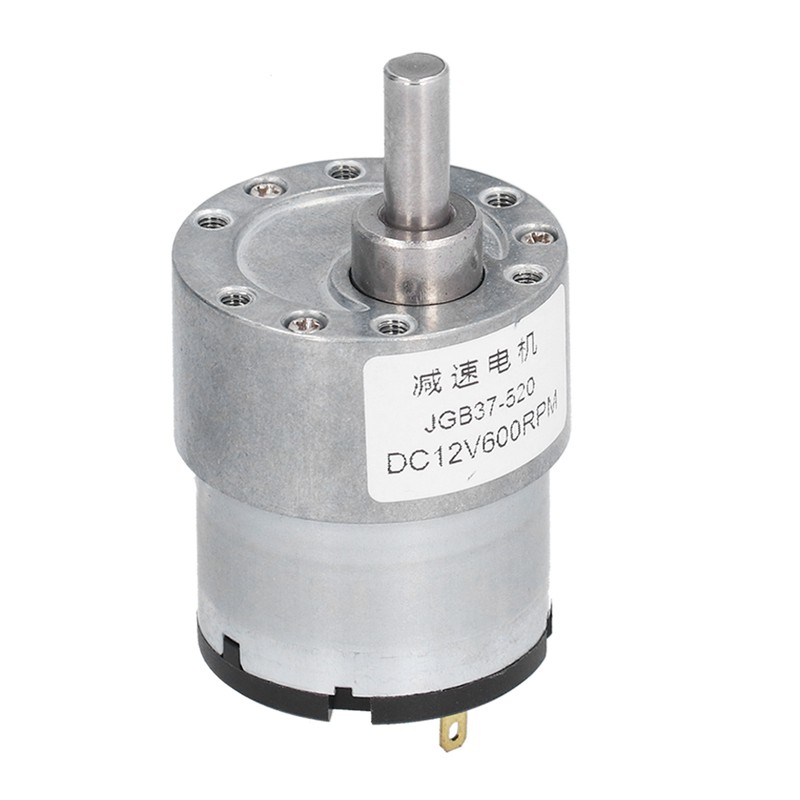 JGB37‑520 12V 600RPM DC Worm Gear Motor Turbo Reducer Shaft