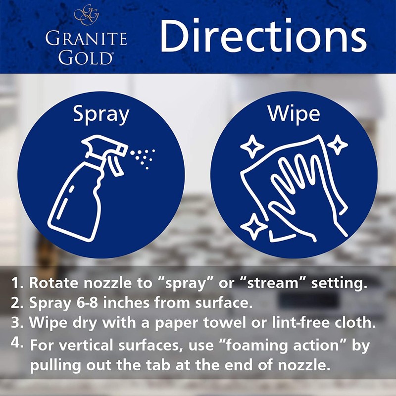 Granite Gold Daily Cleaner for Granite and Quartz Countertops, 2x24