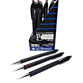 Portaminas P6032 Sabonis Retractil 0.5 Cuerpo Goma Caja Exhibidora con 24 Piezas
